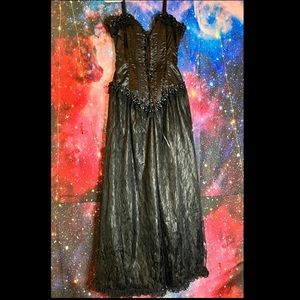 Long gothic maxi corset dress size 12